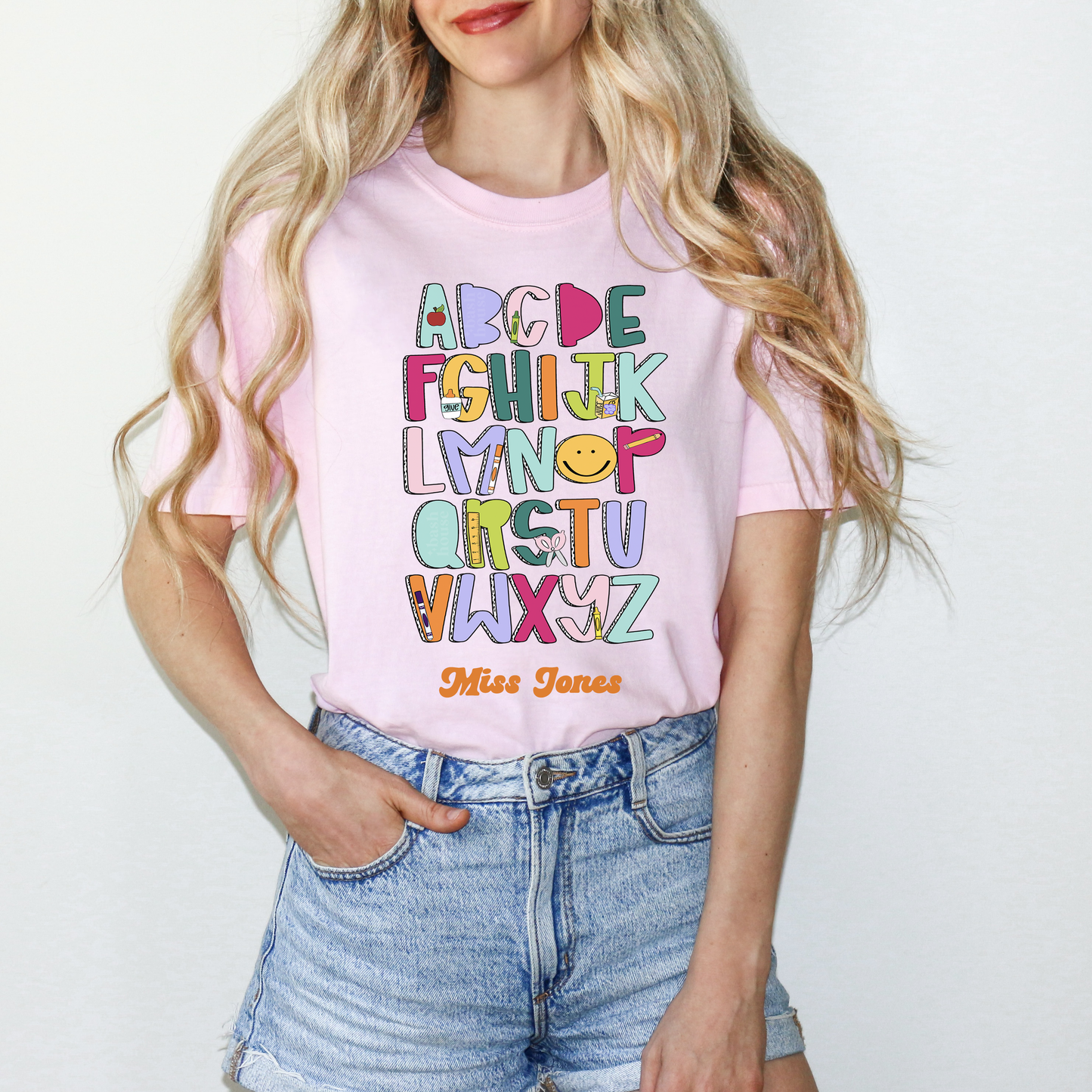 ABCs Personalized Teacher Tee Shirt