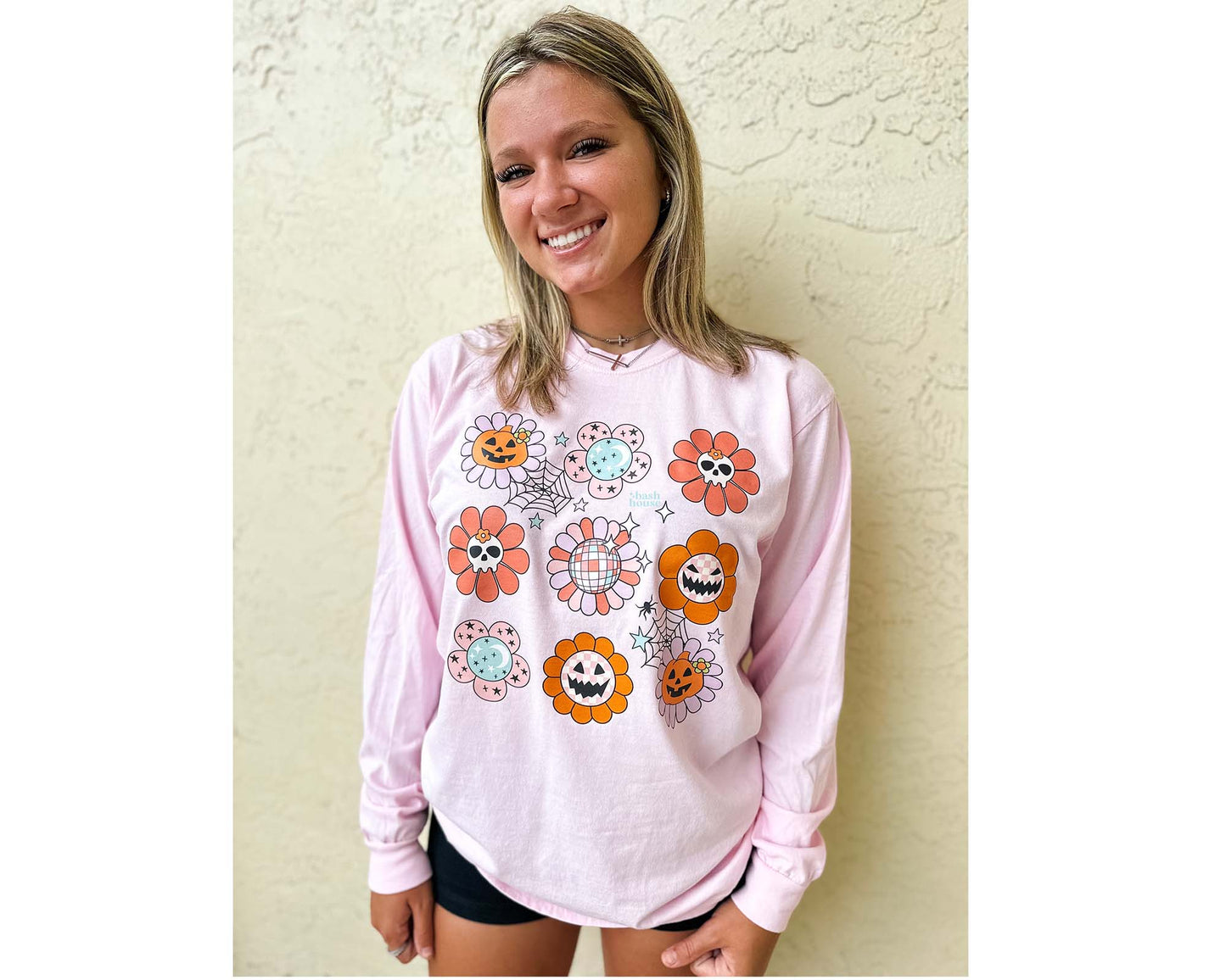 Pumpkin Flowers Fall Retro Vintage Graphic Tee