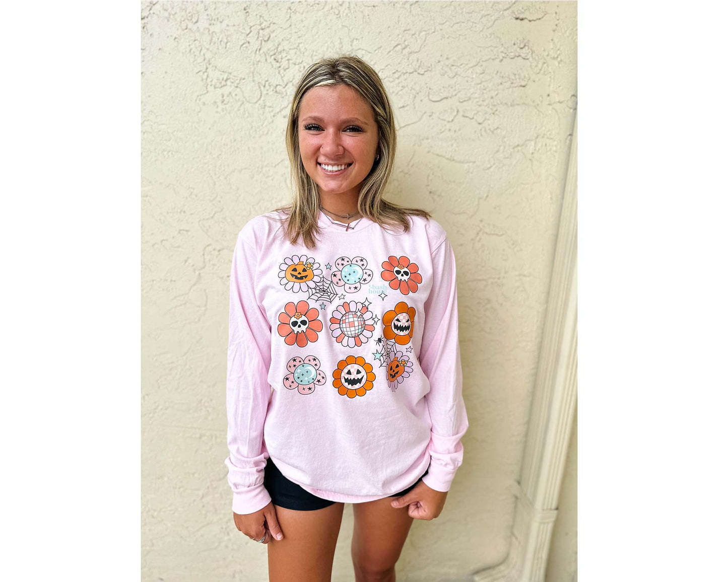 Pumpkin Flowers Fall Retro Vintage Graphic Tee