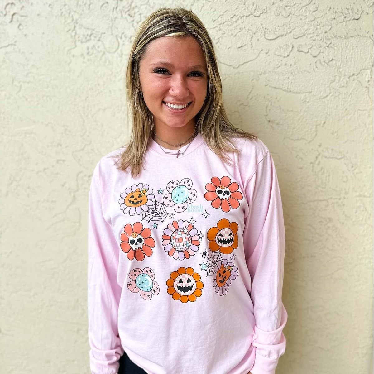 Pumpkin Flowers Fall Retro Vintage Graphic Tee