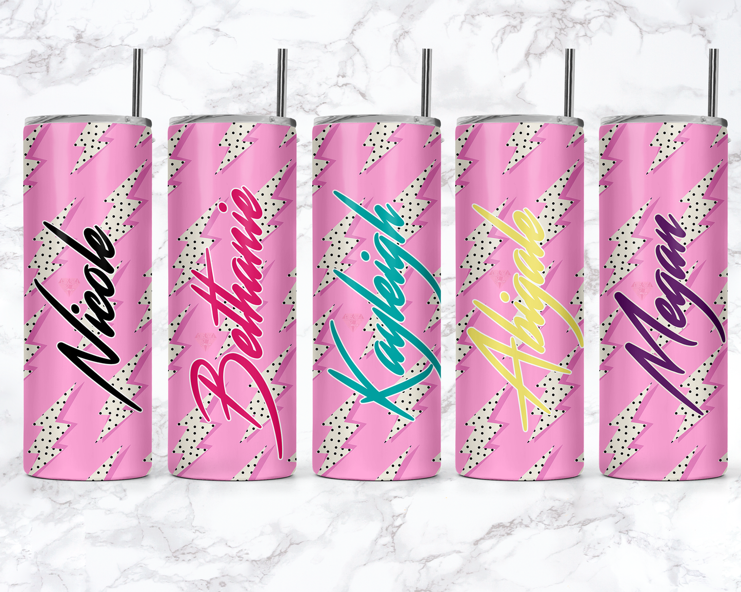 Retro Lightning Bachelorette Tumblers