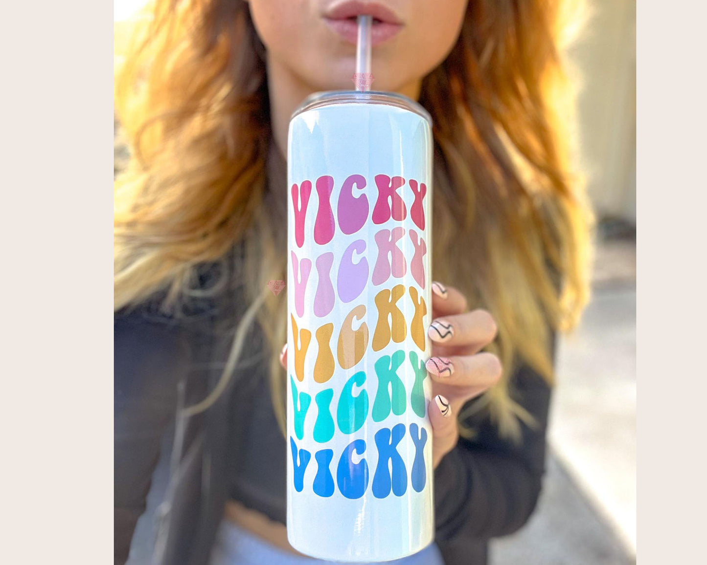 Wavy Retro Bachelorette Tumbler