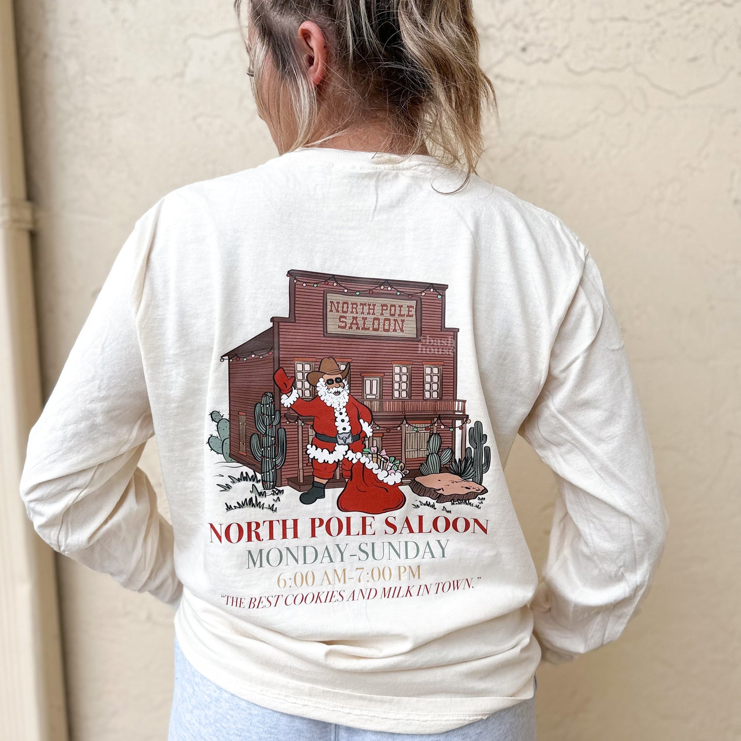 Santa Saloon Western Retro Vintage Graphic Tee