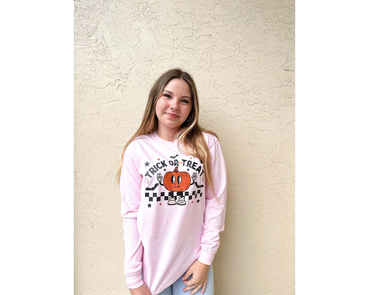 Trick or Treat Retro Pumpkin Fall Graphic Tee