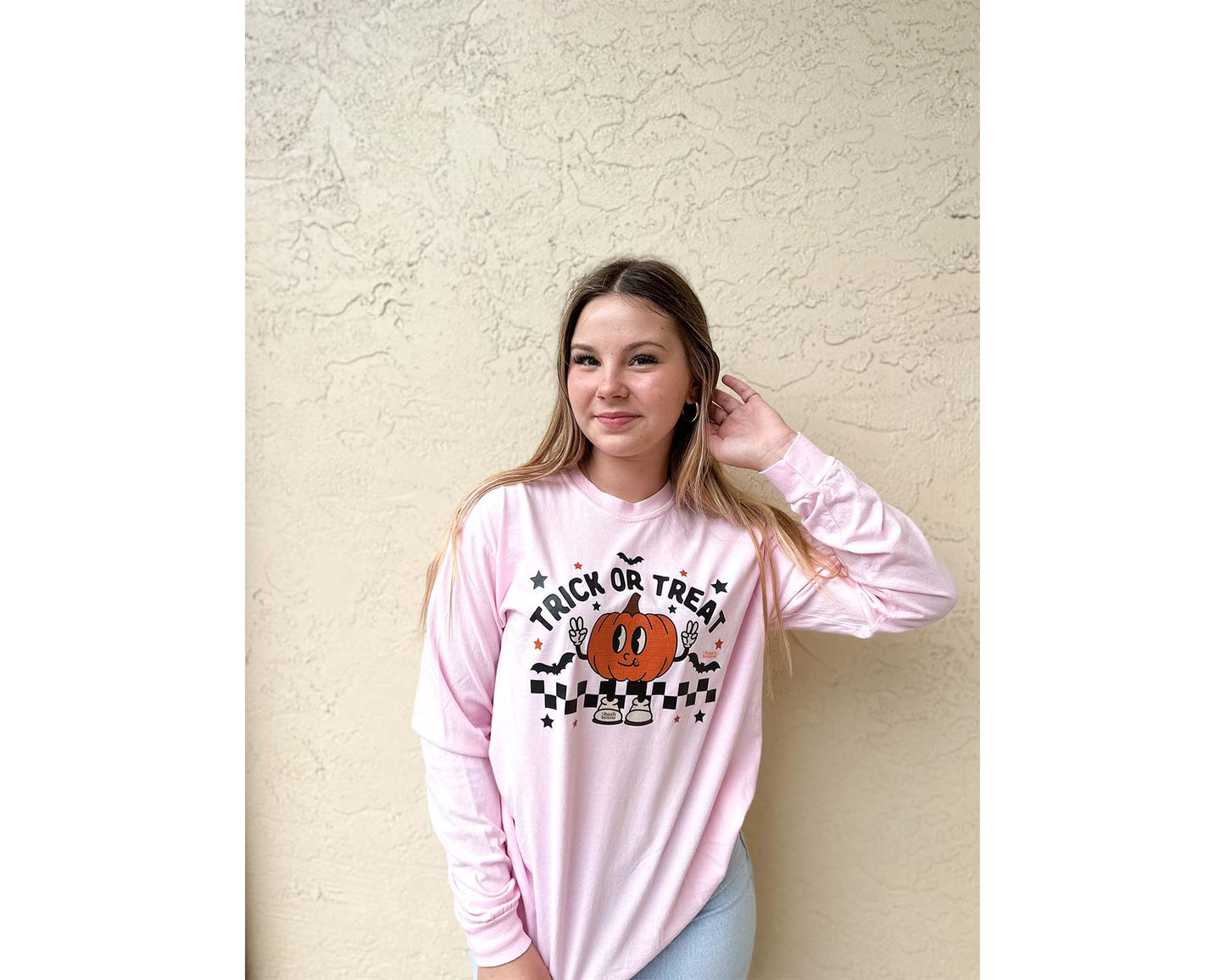 Trick or Treat Retro Pumpkin Fall Graphic Tee