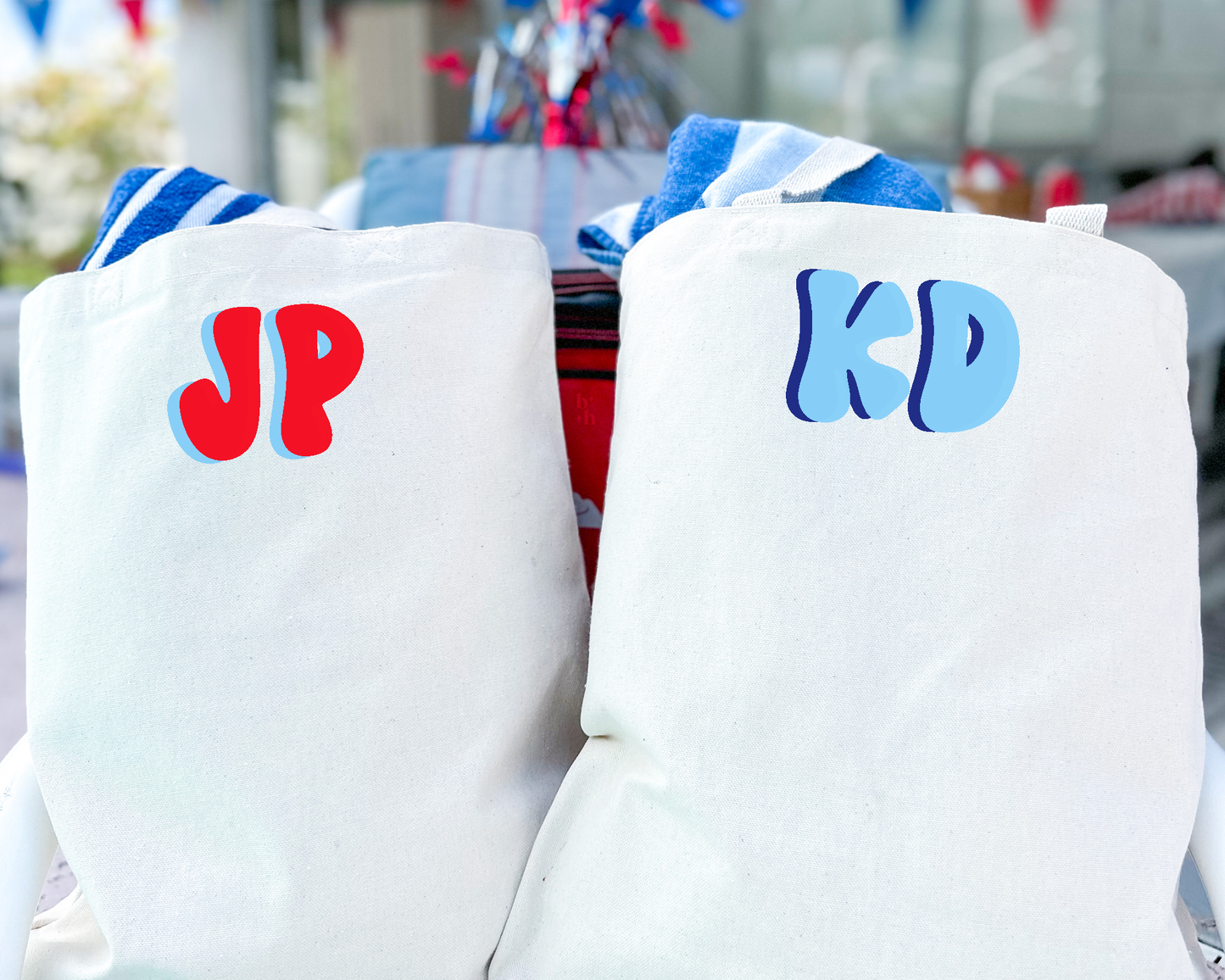 Shadow Block Monogram Tote Bag