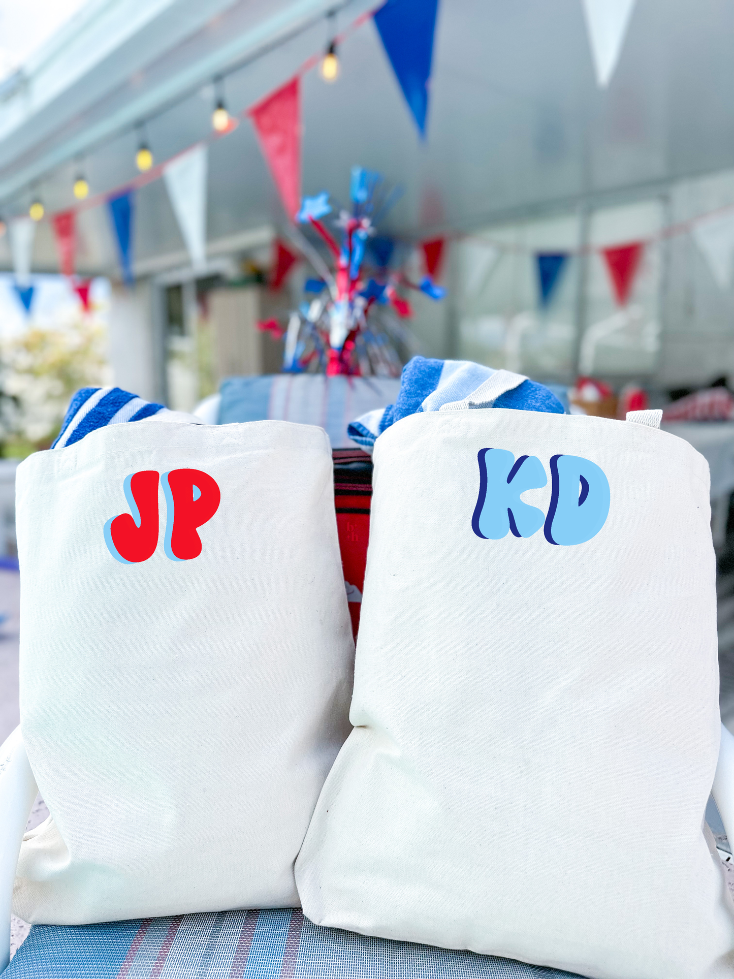 Shadow Block Monogram Tote Bag