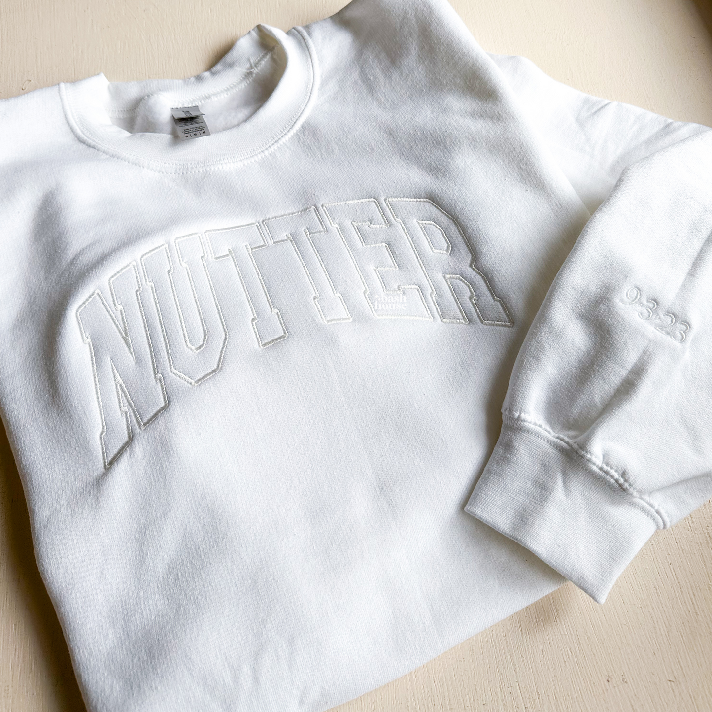Personalized Varsity Bride Embroidered Crewneck
