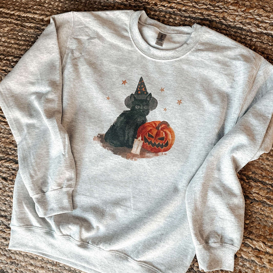 Spooky Kitty Cat Crewneck Sweatshirt