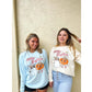 Fall Friends Retro Vintage Graphic Tee with Pumpkin and Ghost