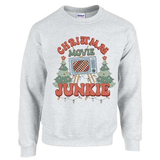 Christmas Movie Junkie Crewneck Sweatshirt
